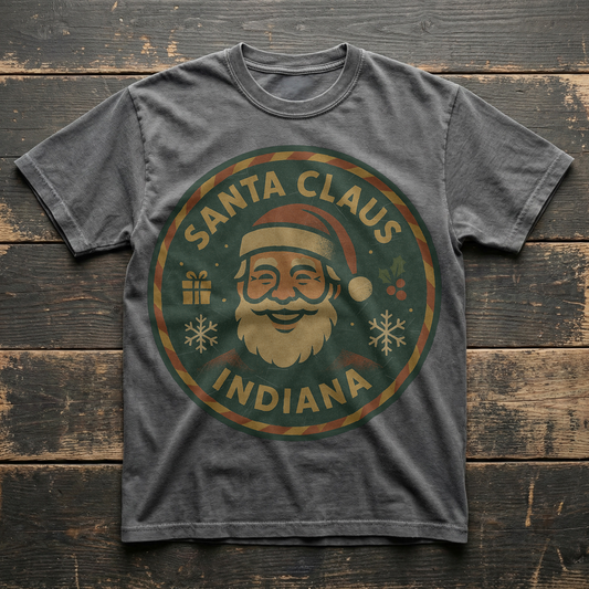 Santa Claus, IN — Vintage Badge Tee T-shirt