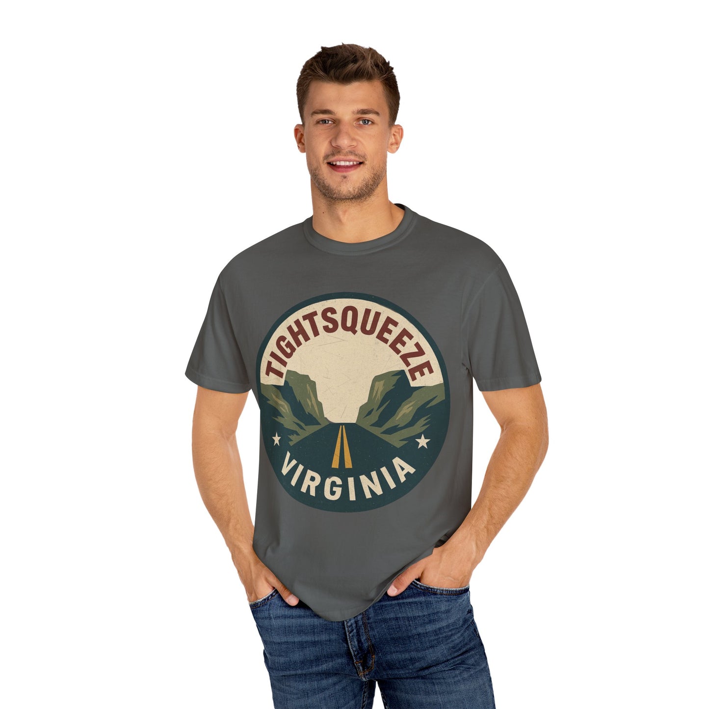 Tightsqueeze, Virginia — Road Sign T-shirt