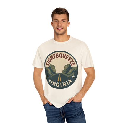Tightsqueeze, Virginia — Road Sign T-shirt