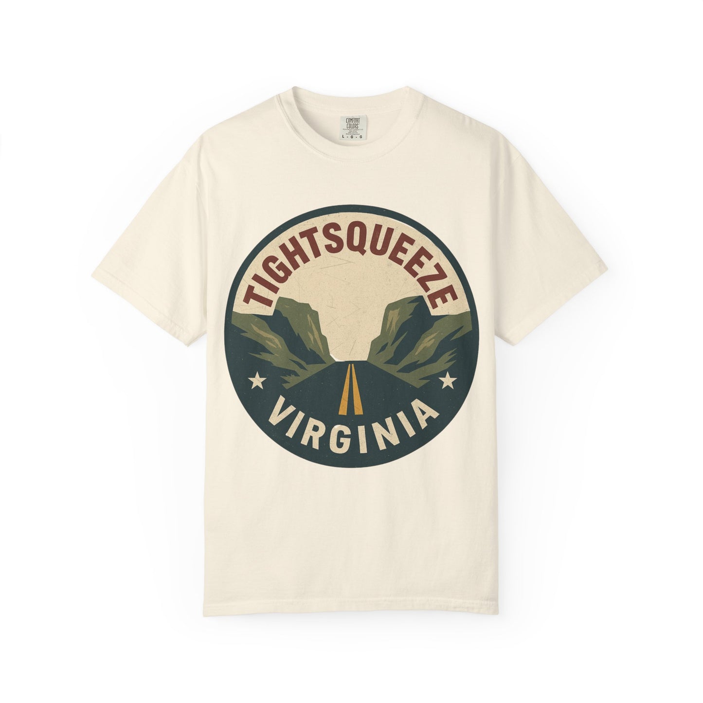 Tightsqueeze, Virginia — Road Sign T-shirt