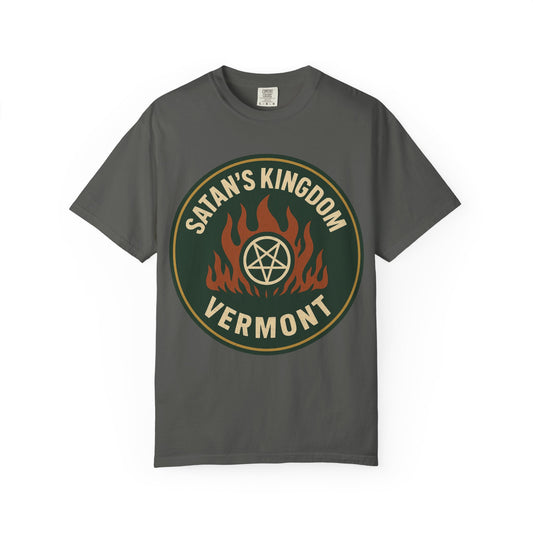 Satan's Kingdom, Vermont — Pentagram Flames T-shirt