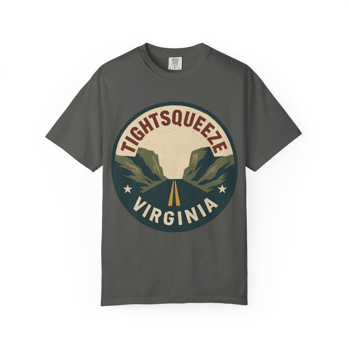 Tightsqueeze, Virginia — Road Sign T-shirt