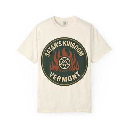 Satan's Kingdom, Vermont — Pentagram Flames T-shirt