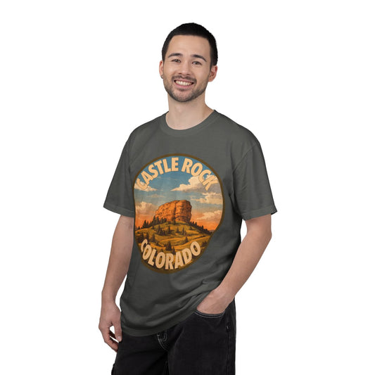 Castle Rock, CO — Front Range Badge T-shirt – Pepper person-1-front