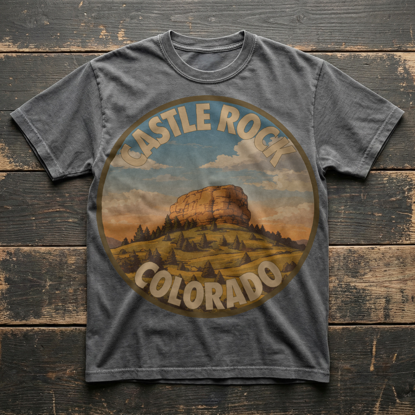 Castle Rock, CO — Front Range Badge T-shirt