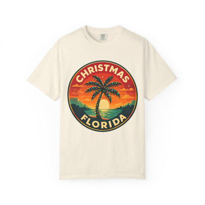 Christmas, FL — Tropical Badge Variant T-shirt – Ivory front