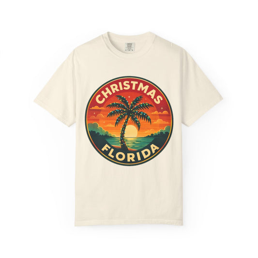 Christmas, FL — Tropical Badge Variant T-shirt – Ivory front
