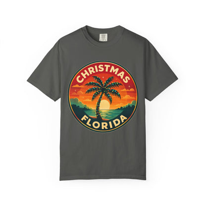 Christmas, FL — Tropical Badge Variant T-shirt – Pepper front