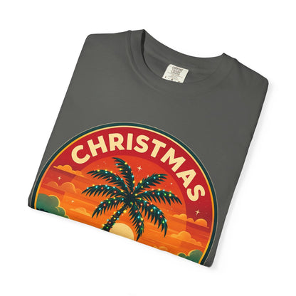 Christmas, FL — Tropical Badge Variant T-shirt – Pepper folded