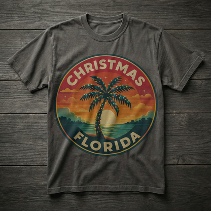 Christmas, FL — Festive Badge Sunrise T-shirt