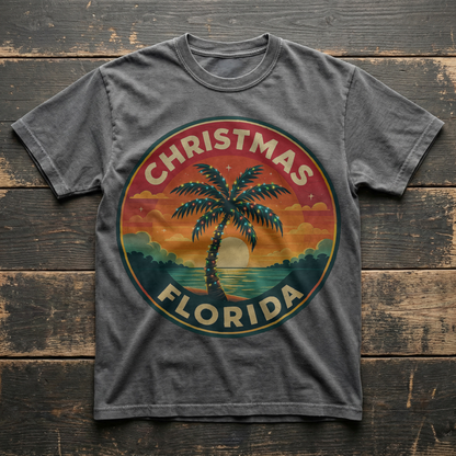 Christmas, FL — Festive Badge Sunrise T-shirt