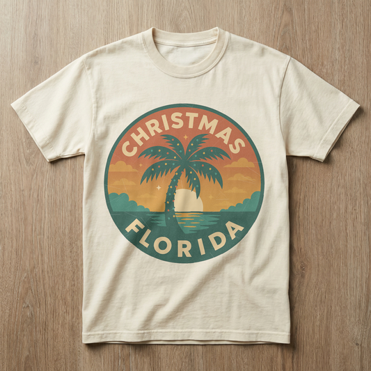 Christmas, FL - Tropical Badge Variant T-shirt