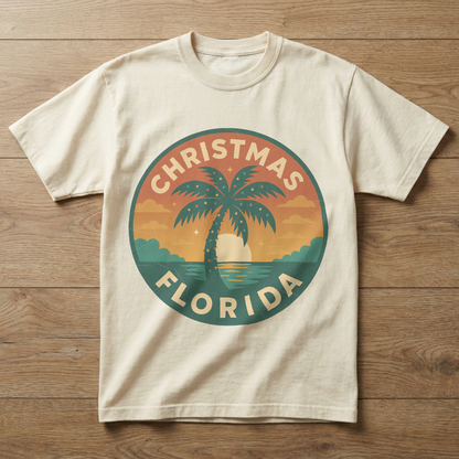 Christmas, FL - Tropical Badge Variant T-shirt