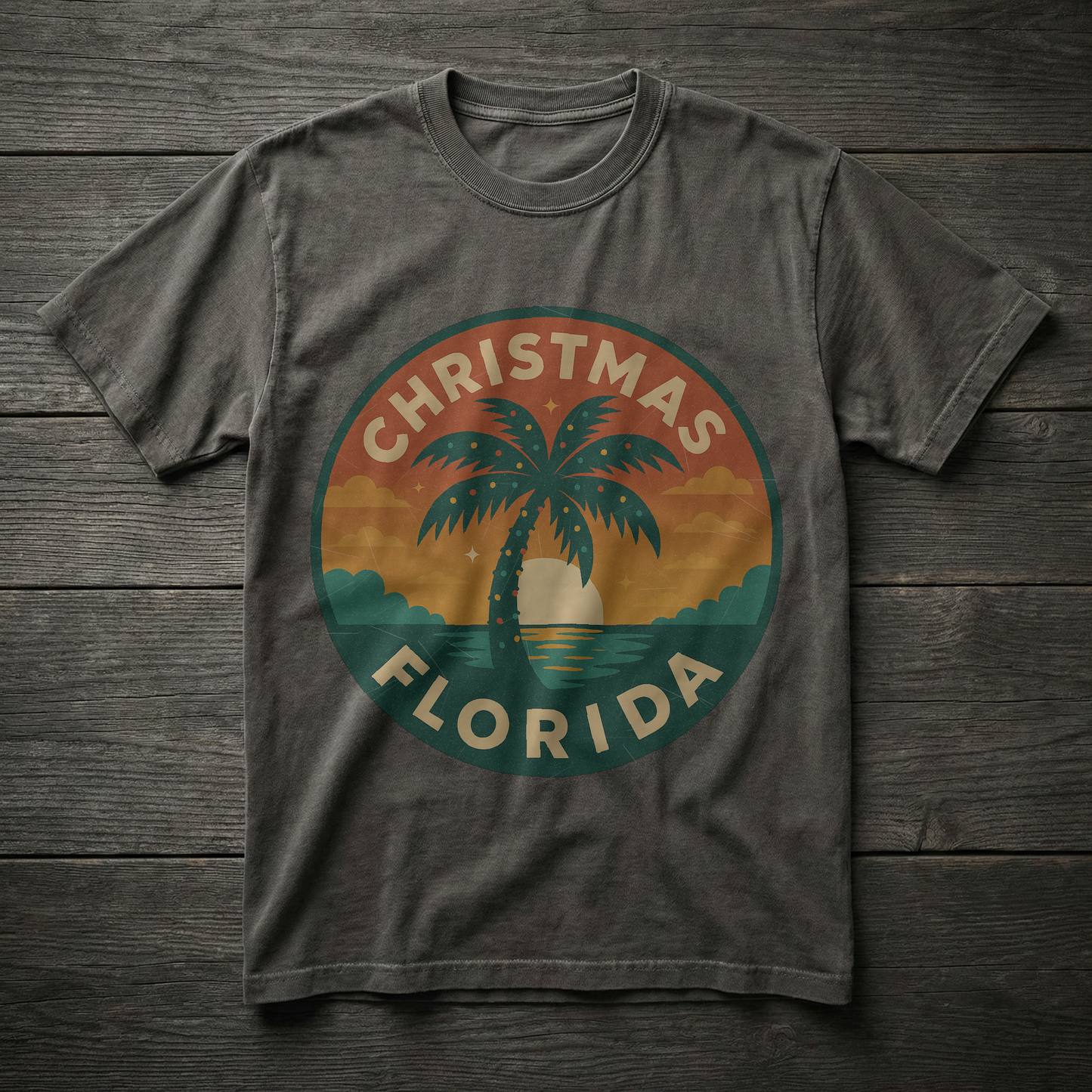 Christmas, FL - Tropical Badge Variant T-shirt