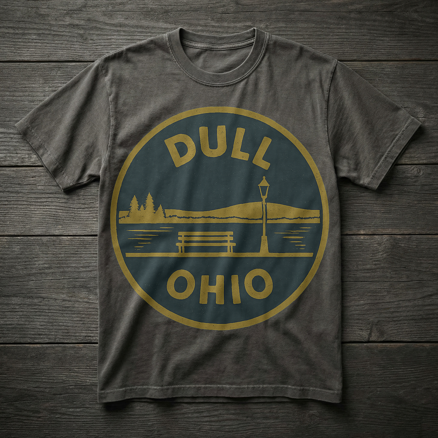 Dull, Ohio — Streetlamp Scene T-shirt