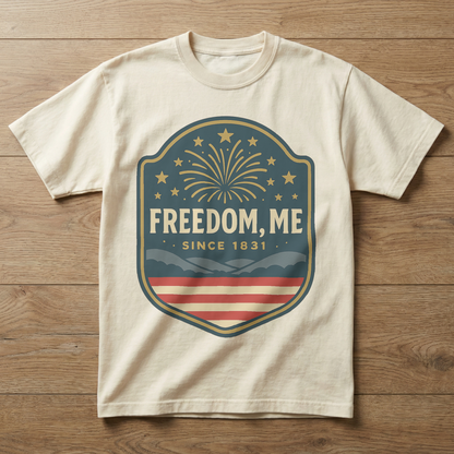 Freedom, ME – Roadmap Tees vintage tee, Ivory colorway