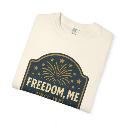 Freedom, NH – Vintage Badge Tee – Ivory folded