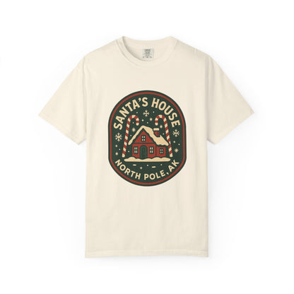 North Pole, AK – Vintage Badge Tee – Ivory front