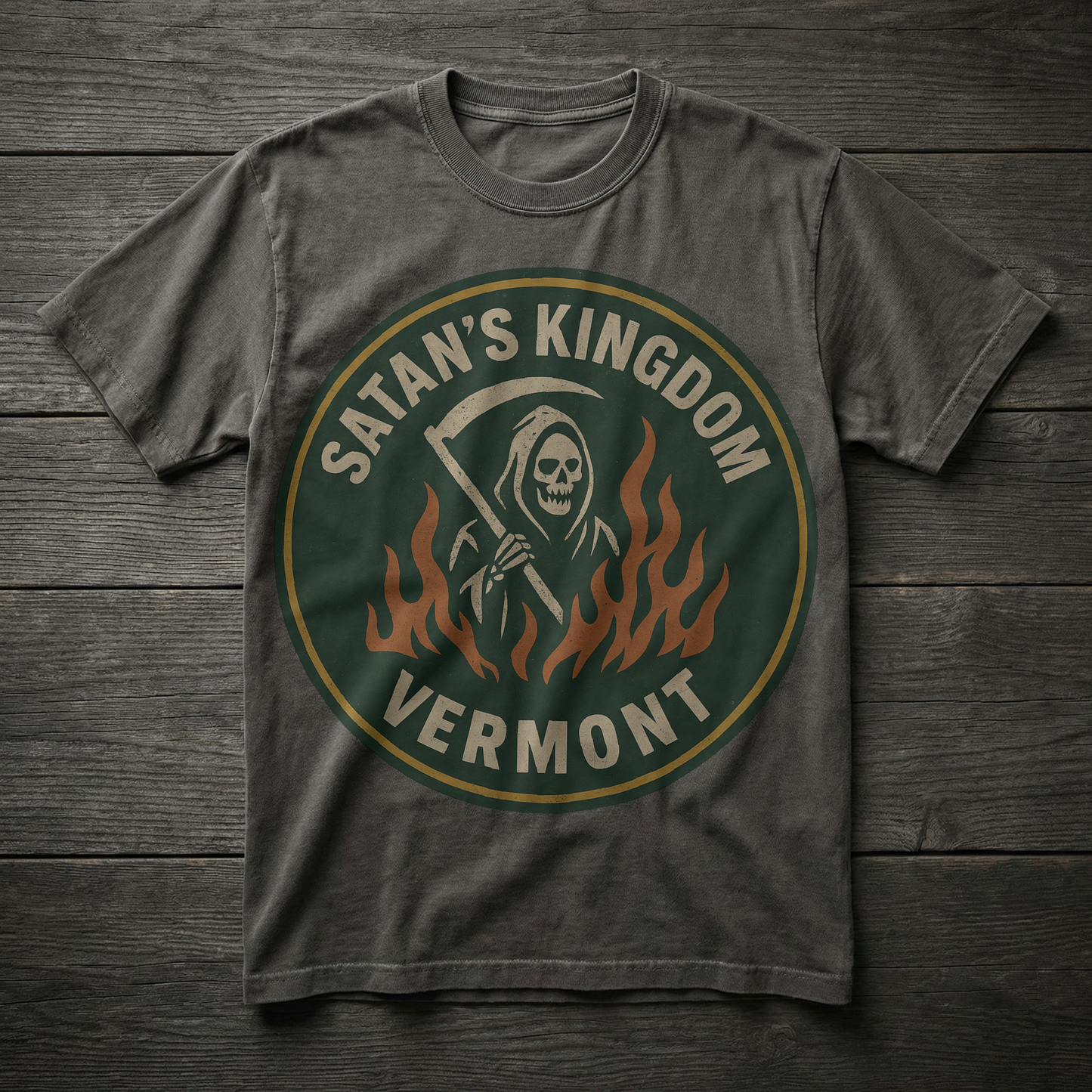Satan's Kingdom, Vermont — Grim Reaper T-shirt
