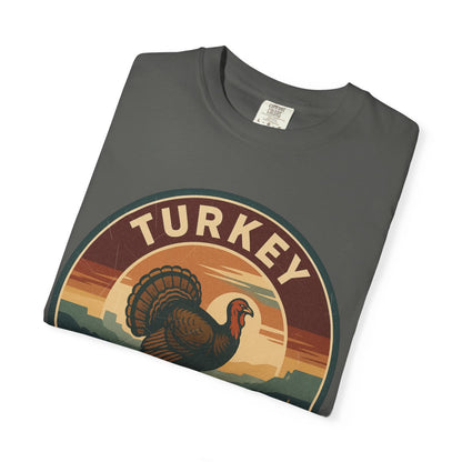 Turkey, TX — Vintage Badge Tee T-shirt – Pepper folded