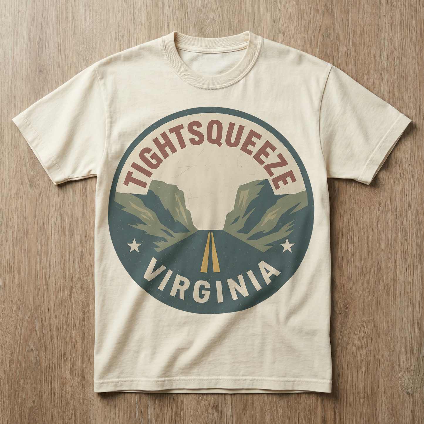 Tightsqueeze, Virginia — Road Sign T-shirt