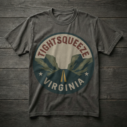Tightsqueeze, Virginia — Road Sign T-shirt