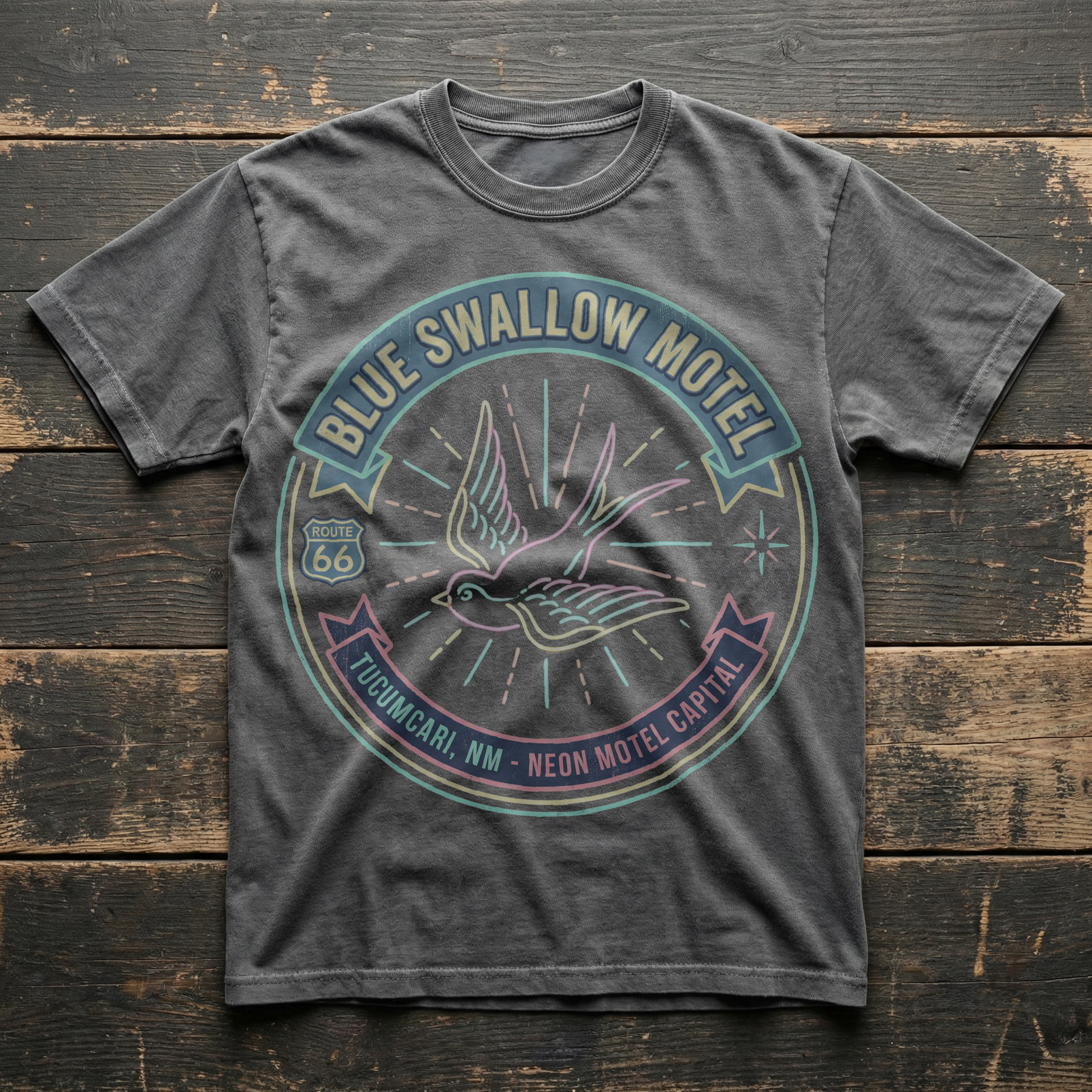 Tucumcari, NM – Roadmap Tees vintage tee, Pepper colorway