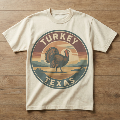 Turkey, TX — Vintage Badge Tee T-shirt
