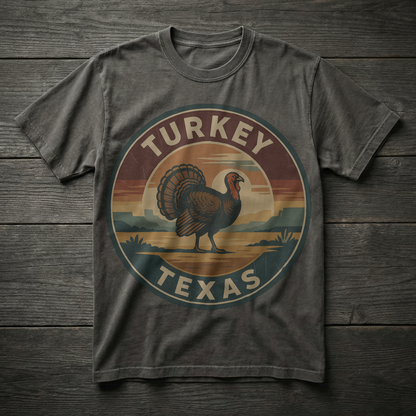 Turkey, TX — Vintage Badge Tee T-shirt