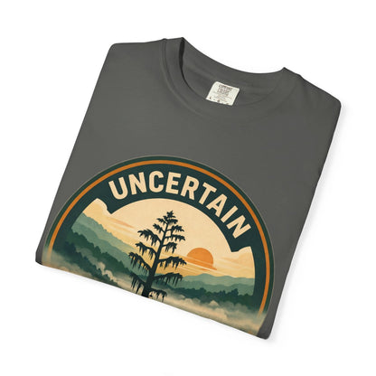 Uncertain, TX — Badge Lone Cypress T-shirt – Pepper folded