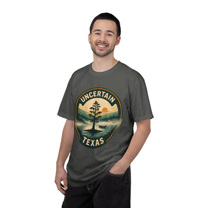 Uncertain, TX — Badge Lone Cypress T-shirt – Pepper person-1-front