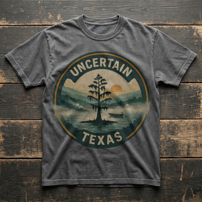 Uncertain, TX - Lone Cypress Badge T-shirt