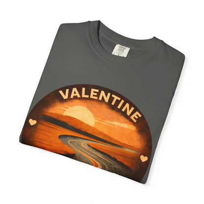 Valentine, NE — River Sunset T-shirt – Pepper folded