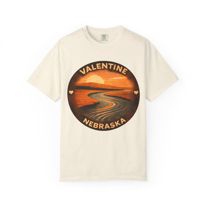 Valentine, NE — River Sunset T-shirt – Ivory front