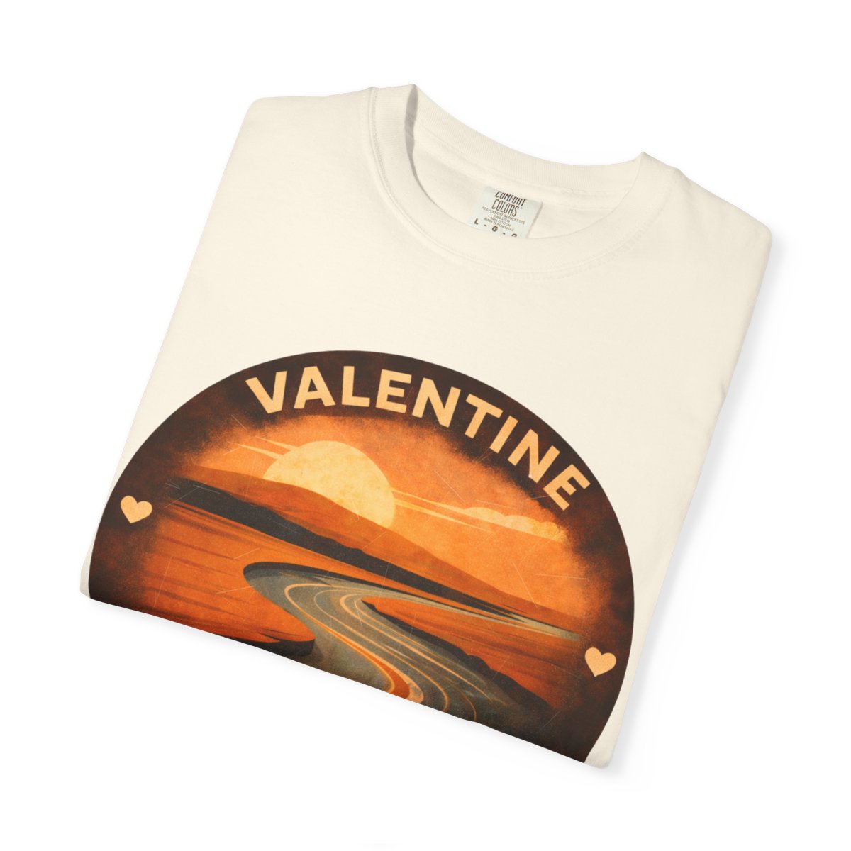 Valentine, NE — River Sunset T-shirt – Ivory folded