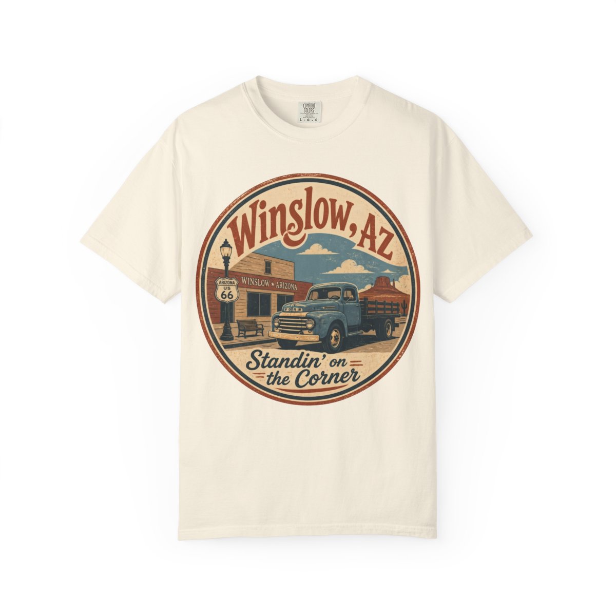 Winslow, AZ – Standin On The Corner – Ivory front