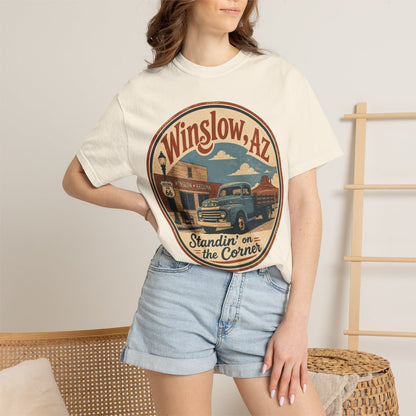 Winslow, AZ – Standin On The Corner – Ivory person-5-context