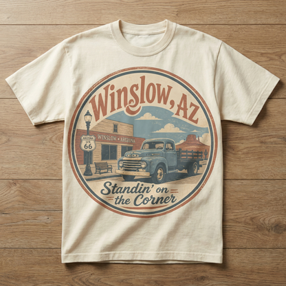 Winslow, AZ – Roadmap Tees vintage tee, Ivory colorway